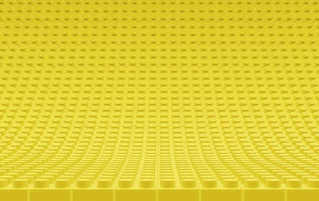 yellow color block interior background 3d renderingの写真素材