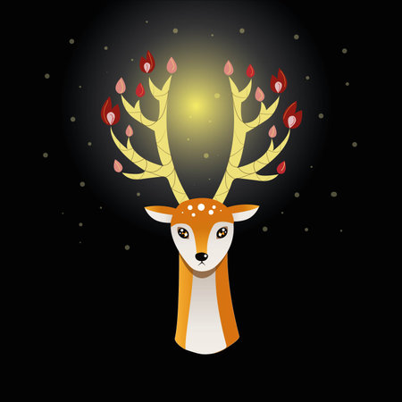 deer illustration is suitable for packaging design, website, printing and moreのイラスト素材