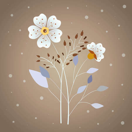 Delicate Blooming Hand drawn paint brused Wild flower ,Meadow floral Seamless pattern Vector illustration artistic style ,Design for fashion , fabric, textile, wallpaper, wrapping and all printsのイラスト素材