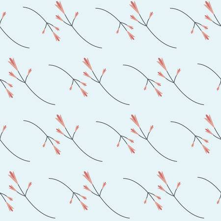 Beautiful floral seamless pattern with delicate field flowers on a beige background. Vector drawing for design of textile, fabrics, wallpaper, web sites and other.のイラスト素材
