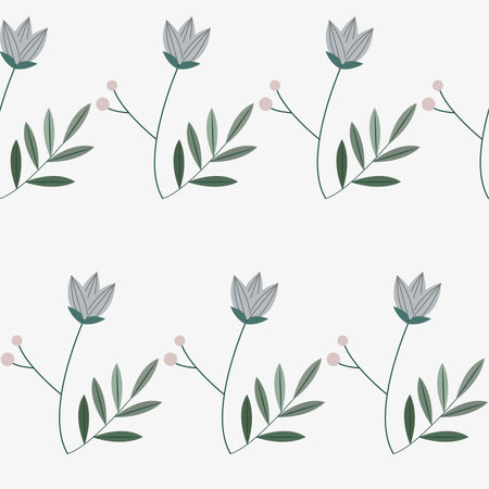 Beautiful floral seamless pattern with delicate field flowers on a beige background. Vector drawing for design of textile, fabrics, wallpaper, web sites and other.のイラスト素材