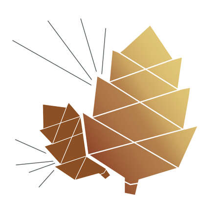 Pinecone Icon Vector. logo fir horse. geometric and minimalist styleの写真素材