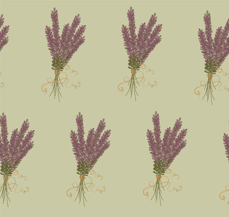 Bouquet of lavender flowers, isolated.のイラスト素材