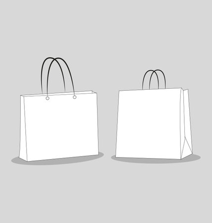 Best shopping tour design template with paper bags.のイラスト素材