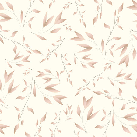 Delicate Blooming Hand drawn paint brused Wild flower ,Meadow floral Seamless pattern Vector illustration artistic style ,Design for fashion , fabric, textile, wallpaper, wrapping and all printsのイラスト素材