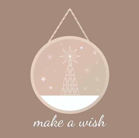 Christmas tree made of white lace snowflakes. The Star of Bethlehem shines on the top of his head. dark night sky. dark blue background. Flat vector illustration with gradient.のイラスト素材