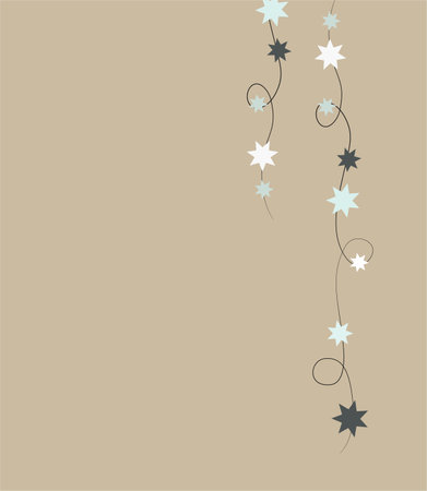 Cute Hand Drawn Irregular Stars Vector Patterns. White, Beige and Pink Stars with Black Outline Isolated on a Dark Gray and Light Gray Background. Funny Infantile Style Starry Sky Vector Print.のイラスト素材