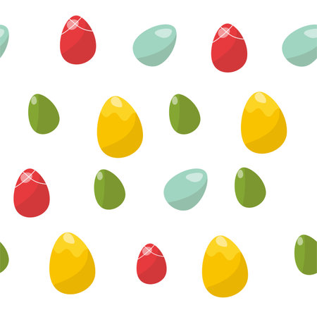 Easter pattern with colorful eggs. easter patternのイラスト素材
