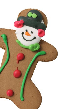 Gingerbread man isolated on white