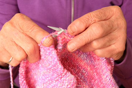 Close up of a senior lady