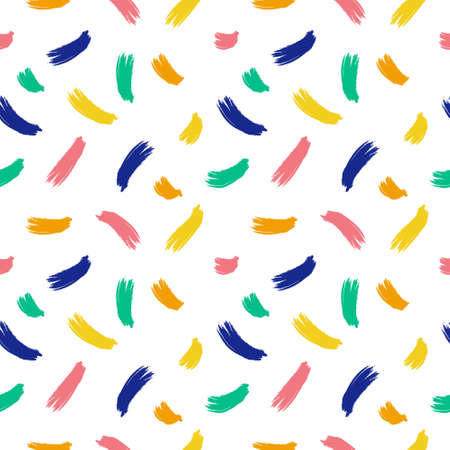 Colorful children hand drawn vector seamless pattern perfect for textile, prints, cards, webの写真素材