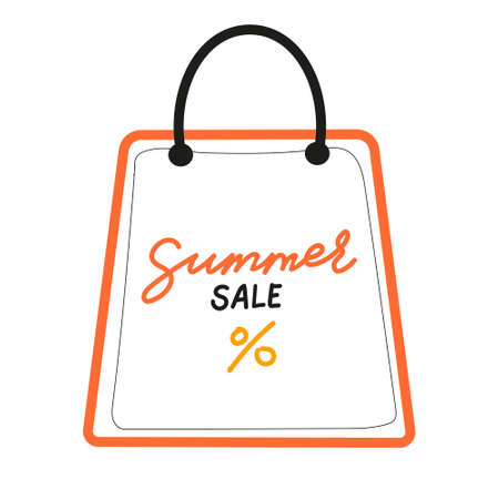 Summer sale vector element for poster and banner with calligraphy script phrase without backgroundのイラスト素材