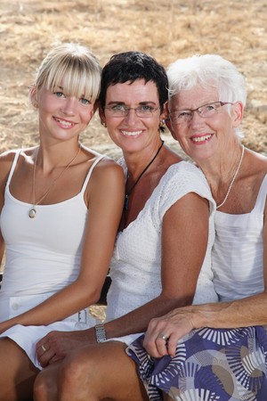 Three generations of female beauty