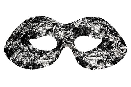 Black lace masquerade maskの写真素材