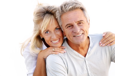 Portrait of a happy romantic couple.の写真素材