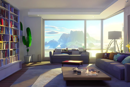 Podium Display Home office concept, picture frame mockup, wall background, Elegant working space, interior designの素材