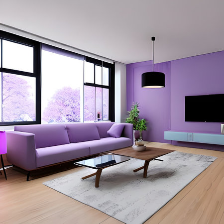 office interior design,  lamps, light purple pastel colors, super realistic, cinematic lightingの素材