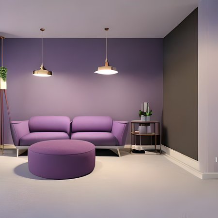office interior design,  lamps, light purple pastel colors, super realistic, cinematic lightingの素材