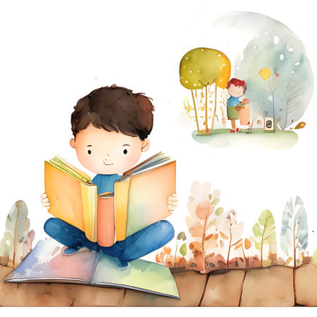 Cute little african american girl in the classroom illustration.の素材