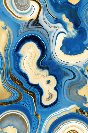 Luxurious Orion Olive ink marble-like abstract texture with Gold agate Tileの素材