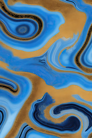 Luxurious Orion Olive ink marble-like abstract texture with Gold agate Tileの素材