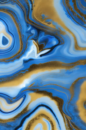 Luxurious Orion Olive ink marble-like abstract texture with Gold agate Tileの素材
