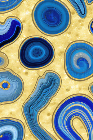 Luxurious Orion Olive ink marble-like abstract texture with Gold agate Tileの素材