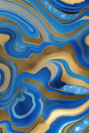 Luxurious Orion Olive ink marble-like abstract texture with Gold agate Tileの素材