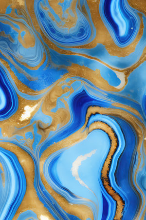 Luxurious Orion Olive ink marble-like abstract texture with Gold agate Tileの素材