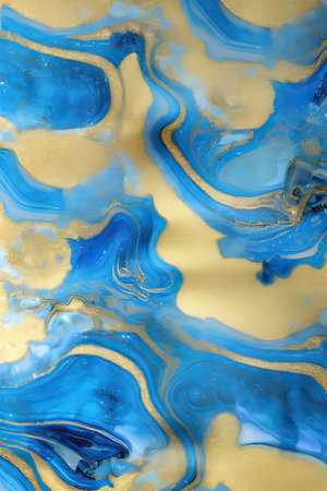 Luxurious Orion Olive ink marble-like abstract texture with Gold agate Tileの素材