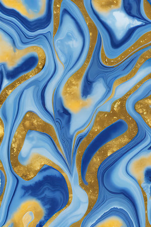 Luxurious Orion Olive ink marble-like abstract texture with Gold agate Tileの素材