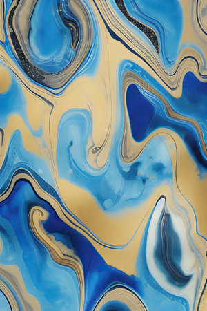 Luxurious Orion Olive ink marble-like abstract texture with Gold agate Tileの素材