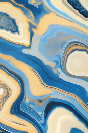 Luxurious Orion Olive ink marble-like abstract texture with Gold agate Tileの素材