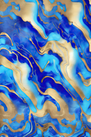 Luxurious Orion Olive ink marble-like abstract texture with Gold agate Tileの素材