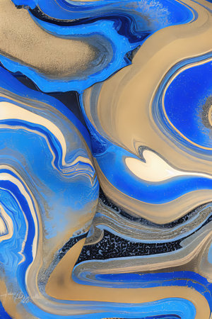 Luxurious Orion Olive ink marble-like abstract texture with Gold agate Tileの素材