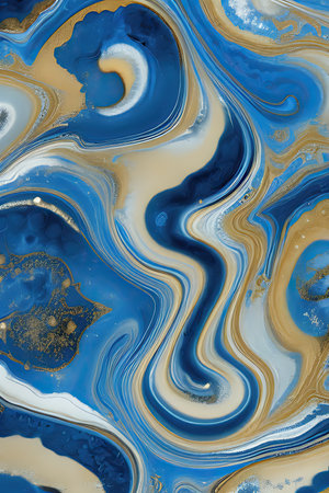 Luxurious Orion Olive ink marble-like abstract texture with Gold agate Tileの素材