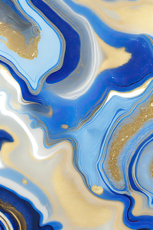 Luxurious Orion Olive ink marble-like abstract texture with Gold agate Tileの素材