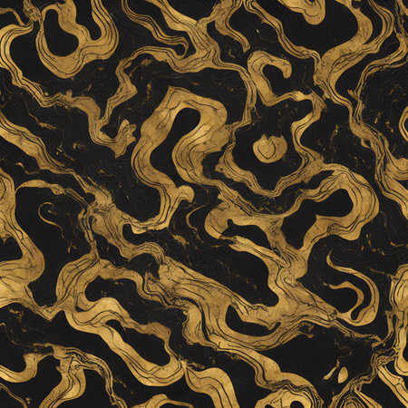 Luxurious Orion Olive ink marble-like abstract texture with Gold agate Tileの素材