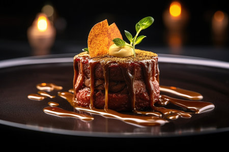 Chocholate Dripping Cheese cake,Generative AIの素材