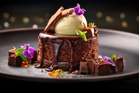 Chocholate Dripping Cheese cake,Generative AIの素材