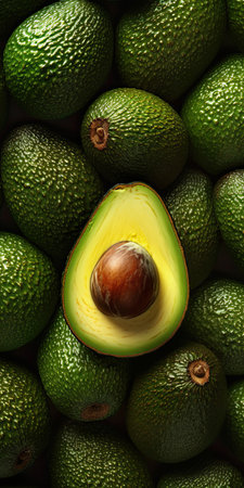 close upavocado with water droplets on it, Generative AIの素材
