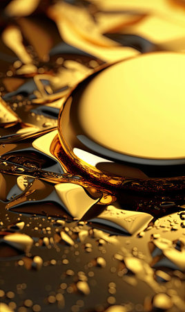 Gold luxurious foil texture Background, AI Generatedの素材
