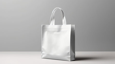 Packaging Bag Mockup White with shades on white Bg, AI Generatedの素材