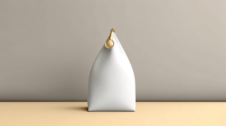 Packaging Bag Mockup White with shades on white Bg, AI Generatedの素材