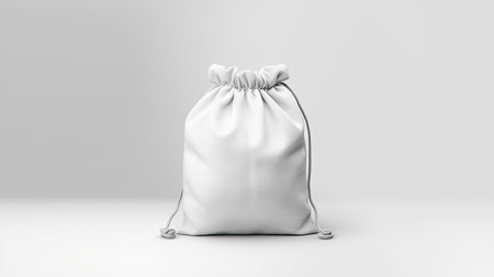 Packaging Bag Mockup White with shades on white Bg, AI Generatedの素材