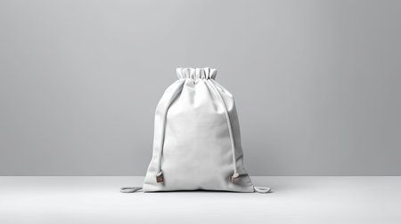 Packaging Bag Mockup White with shades on white Bg, AI Generatedの素材