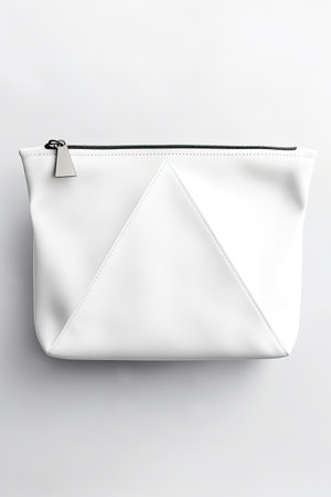 Packaging Bag Mockup White with shades white background, AI Generatedの素材