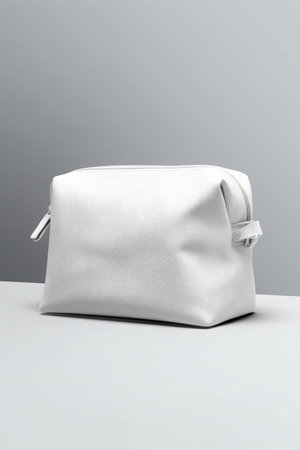 Packaging Bag Mockup White with shades white background, AI Generatedの素材