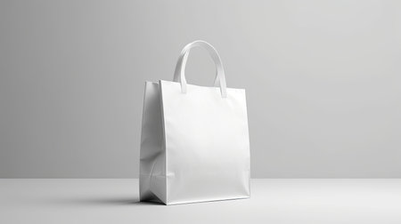 Packaging Bag Mockup White with shades on white Bg, AI Generatedの素材