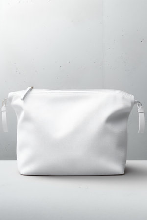 Packaging Bag Mockup White with shades white background, AI Generatedの素材